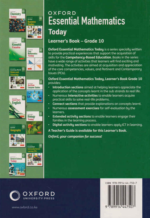 Oxford Essential Mathematics Today Grade 10