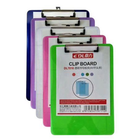 Transparent A4 Clipboard DL7016 – For School, Office & Exams