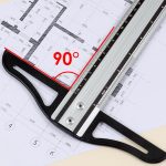 T-Square Aluminum Ruler – 60cm Adjustable