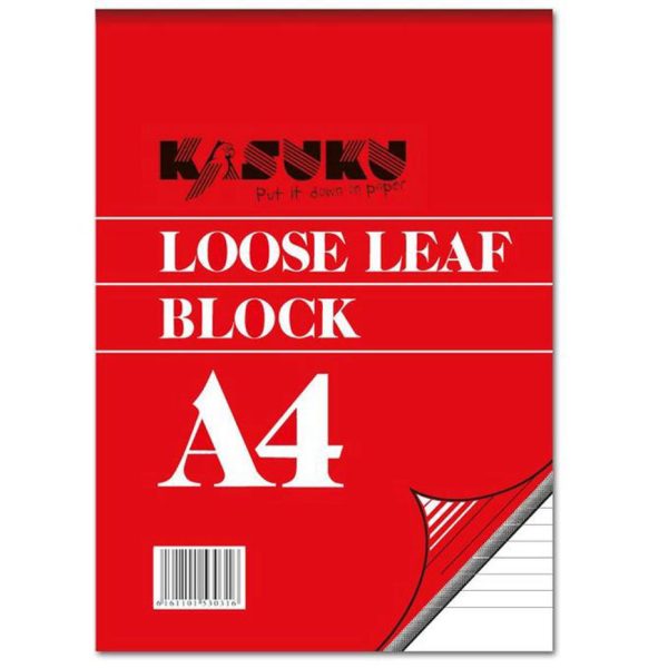 Kasuku Loose Leaf Writing Pad A4 - 50 Sheets