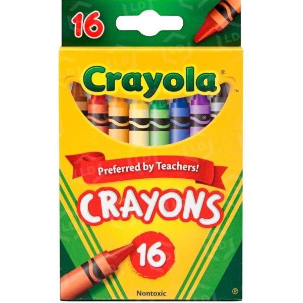 Crayola Crayons 52-3016 - 16 Pcs Per Pack, Assorted Colours
