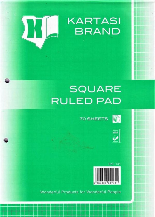 Kartasi A4 Loose Leaf Square Ruled Refill Pad - Ref131