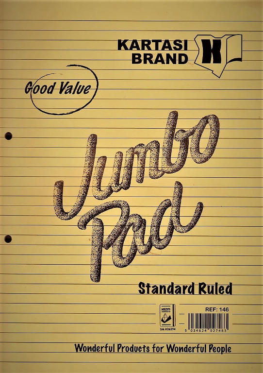 Kartasi A4 Jumbo Ruled Refill Pad 150 Pages - Ref146
