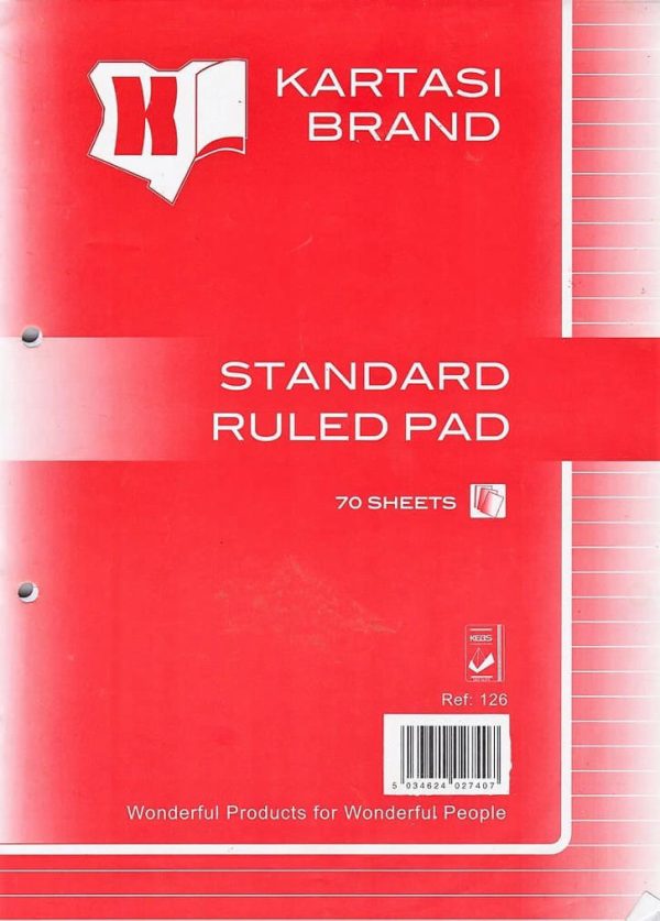 Kartasi A4 Standard Ruled Refill Pad - 70 Sheets | Ref126