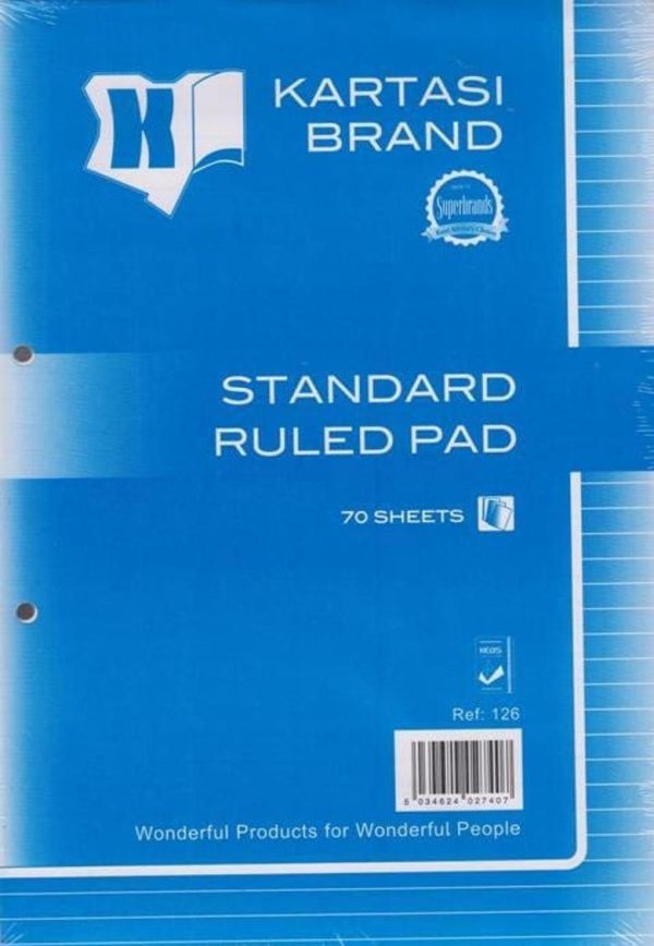 Kartasi A4 Standard Ruled Refill Pad - 70 Sheets | Ref126