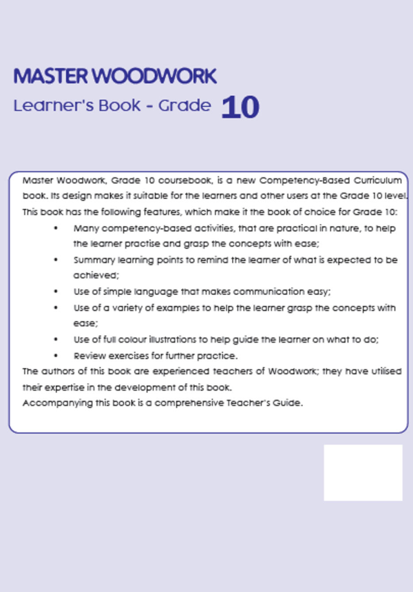Booklyst Master Wood Technology Grade 10