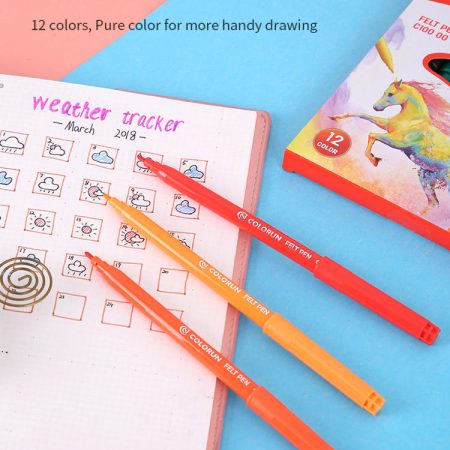 Deli-Felt-Pens-12-Pcs-B-Riki-Bookshop