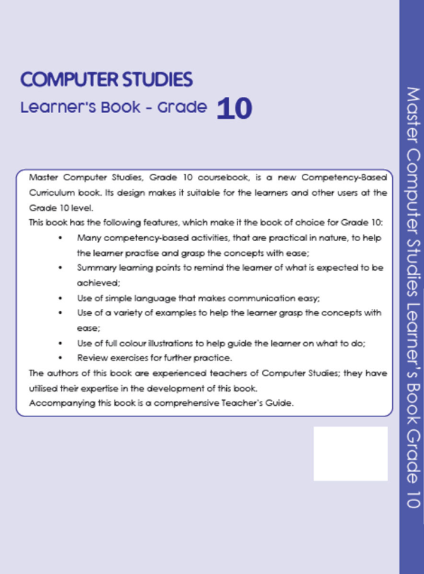 Booklyst Master Computer Studies Grade 10