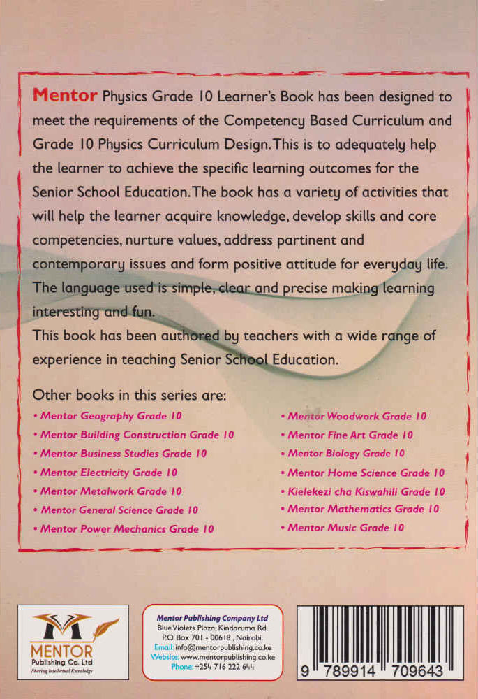 Mentor Physics Grade 10