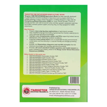 CBC Agriculture textbook for Grades 7 8 and 9 Kenya Targeter Pathfinder Agriculture book Junior School